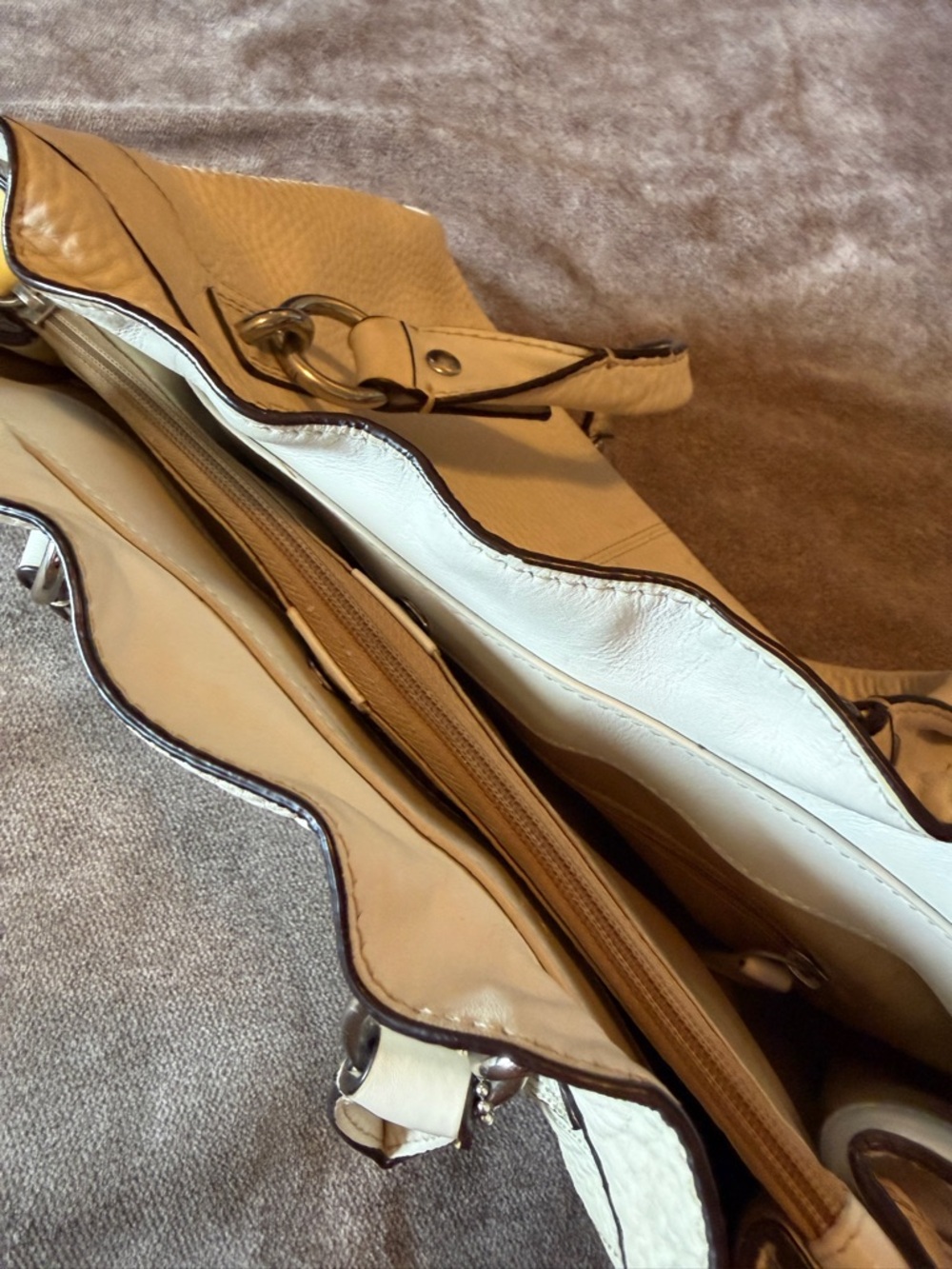 COACH Penelope Ivory Pebbled Leather Shoulder Handbag F14686 - Picture 12 of 16